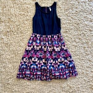 Y2K sleeveless dress M geometric